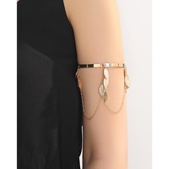 4-6 Pcs Arm Cuff Upper Arm Band Cuff Bracelet Bangle for Women Adjustable Armban - Picture 9 of 9